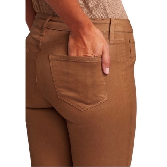L'AGENCE Margot Java Coated High Rise Skinny Jeans Brown Size 25 - Picture 9 of 12